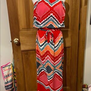 Colorful Geometric Maxi Dress